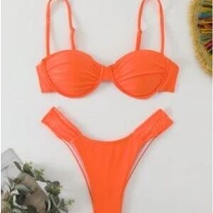 Vibrant Orange Bikini Set